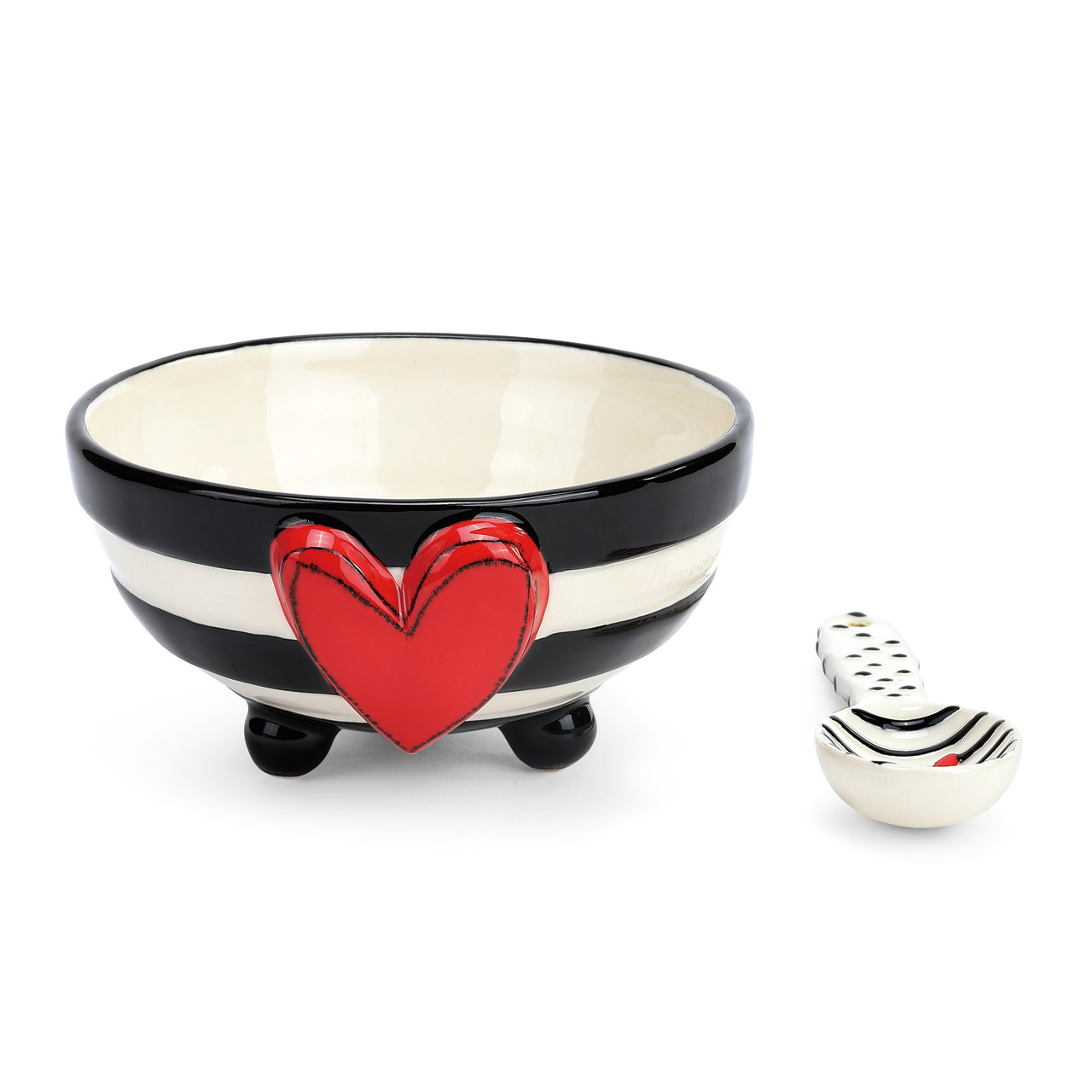 Wide Stripe Candy Bowl with Spoon Set thumbnail