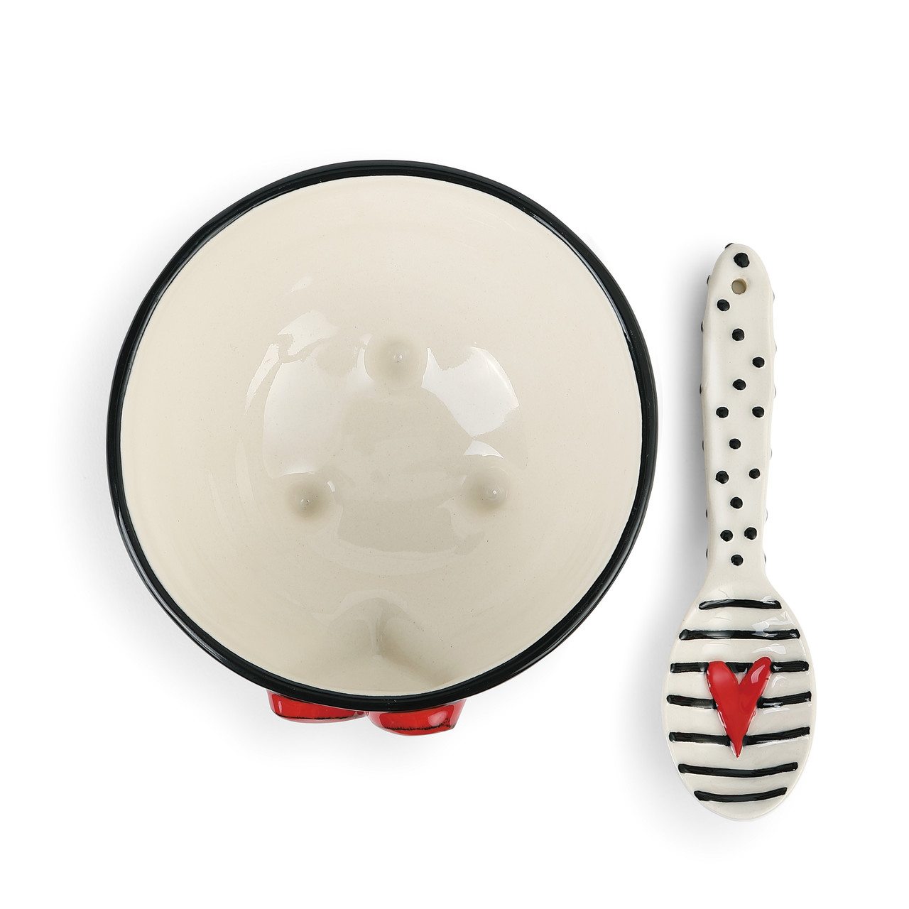 Wide Stripe Candy Bowl with Spoon Set thumbnail