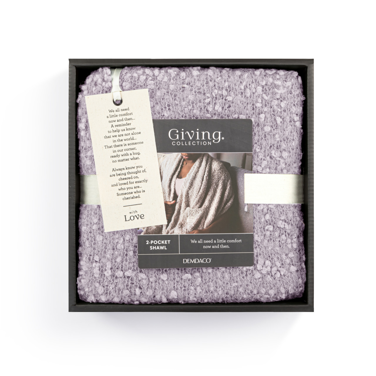 Giving Collection Light Purple Giving Shawl With Pockets thumbnail