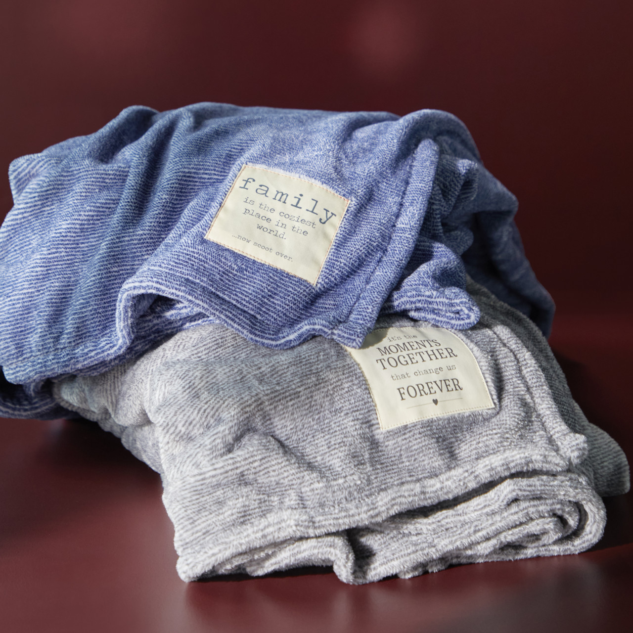 Together Time Family Moments Gray Mega Blanket 60" x 120" thumbnail