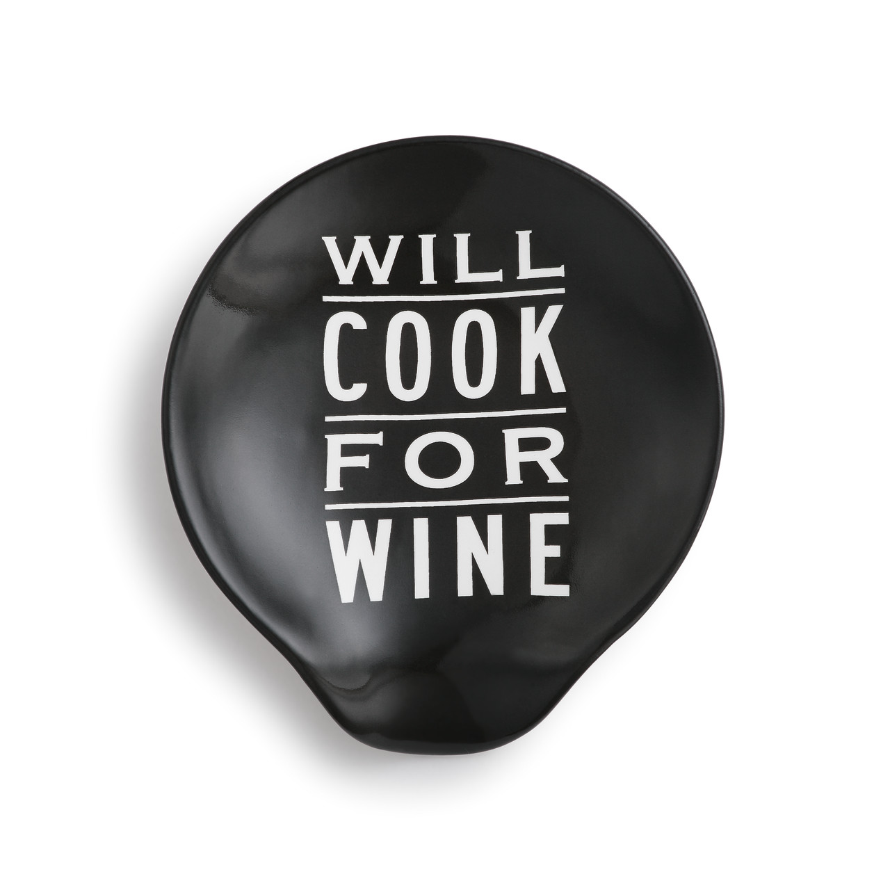 Will Cook for Wine Ceramic Spoon Rest thumbnail