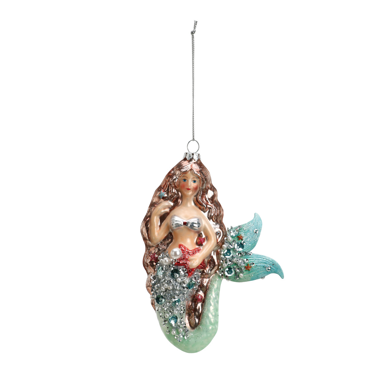 Enchanted Mermaid Glass Ornament thumbnail