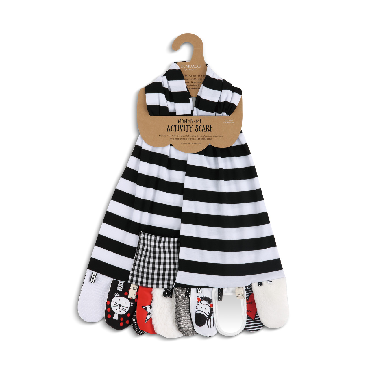 Mommy & Me Activity Scarf - Black & White thumbnail