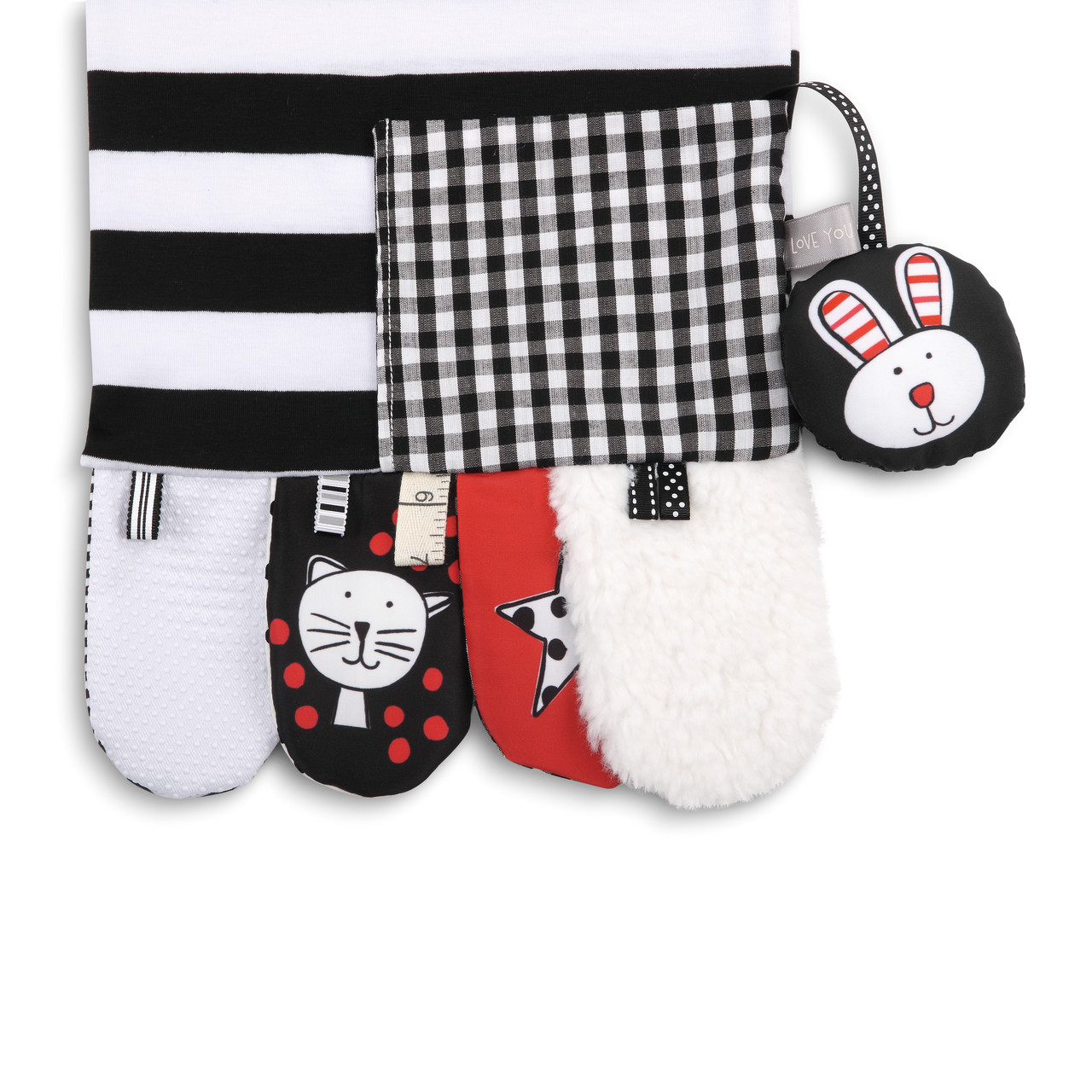 Mommy & Me Activity Scarf - Black & White thumbnail
