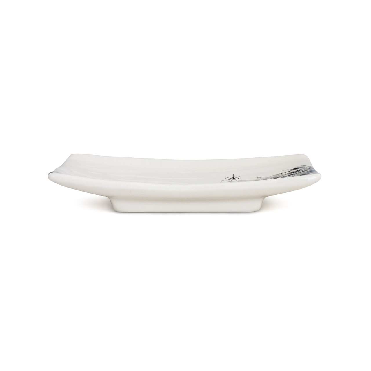 Black Floral Rectangle Spoon Rest thumbnail