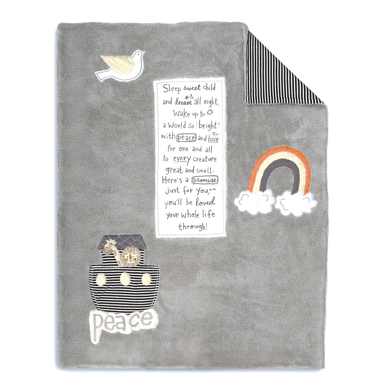 Noah's Ark by Lori Siebert Dove and Rainbow Blanket 30" x 40" thumbnail