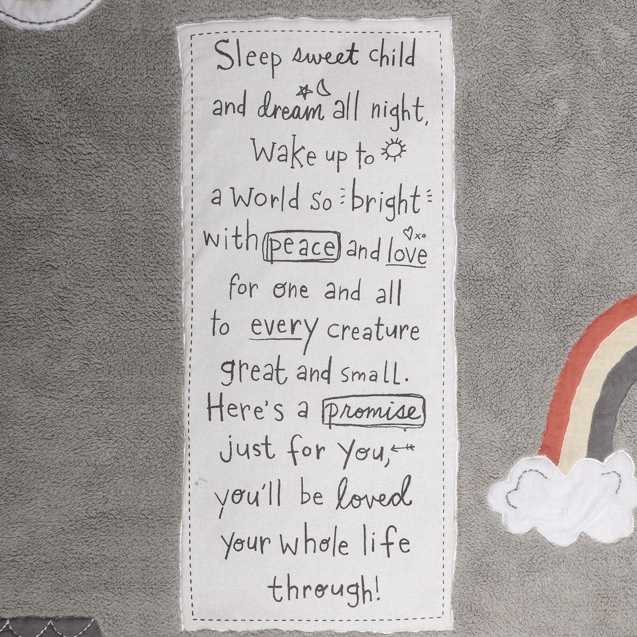 Noah's Ark by Lori Siebert Dove and Rainbow Blanket 30" x 40" thumbnail