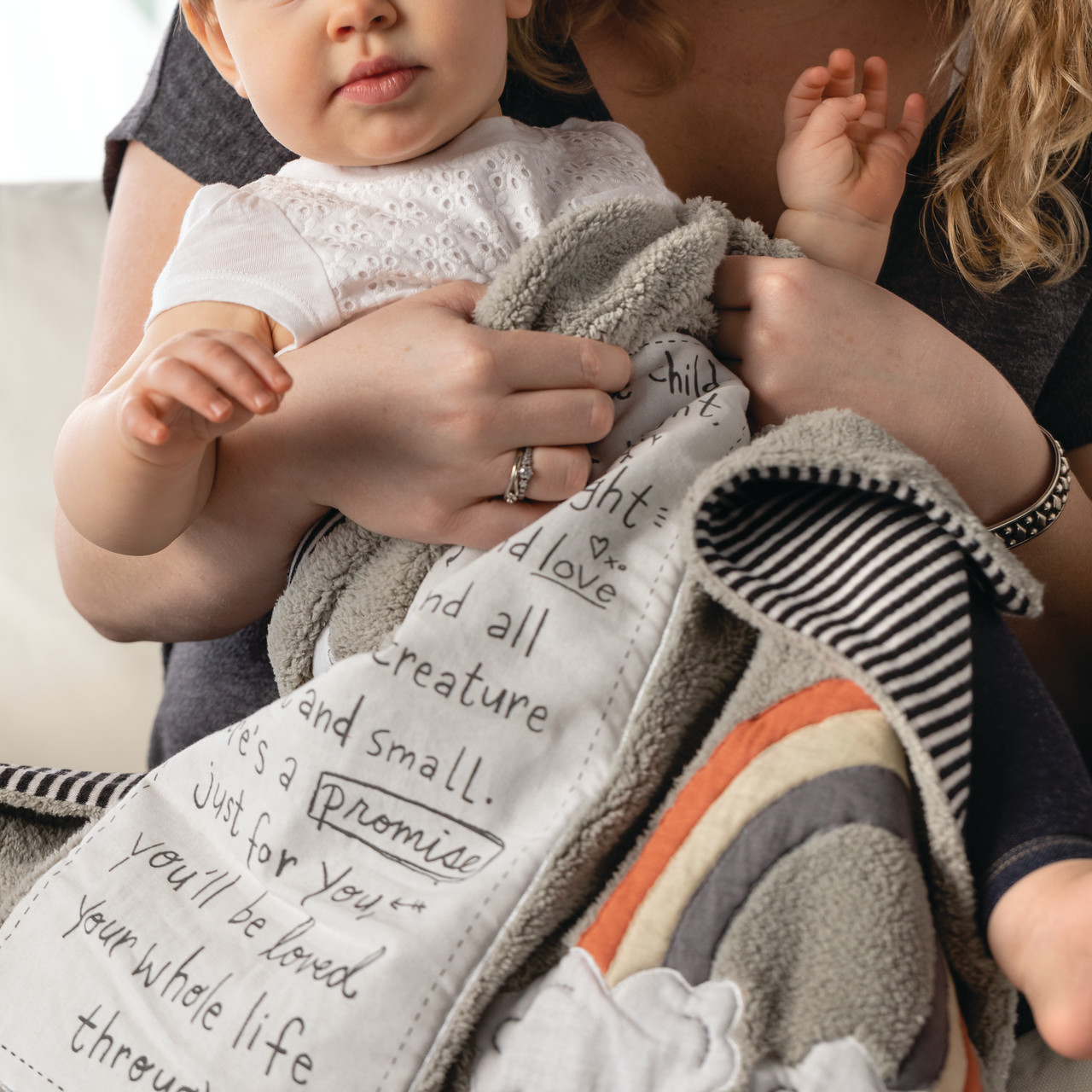 Noah's Ark by Lori Siebert Dove and Rainbow Blanket 30" x 40" thumbnail