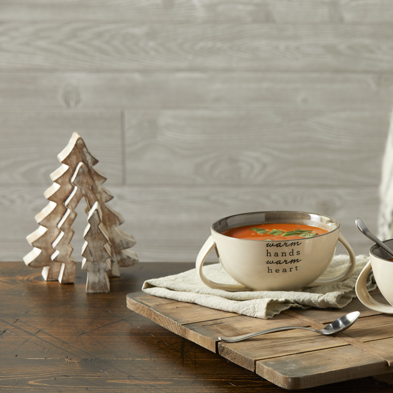 Whitewashed Wood Nesting Trees - Set of 3 thumbnail