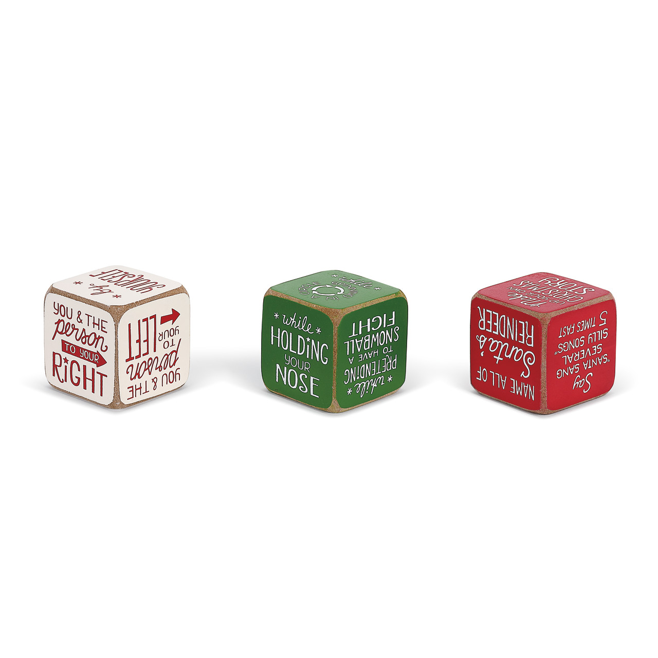 Holiday Christmas Party Starter Conversation Dice Set of 3 thumbnail