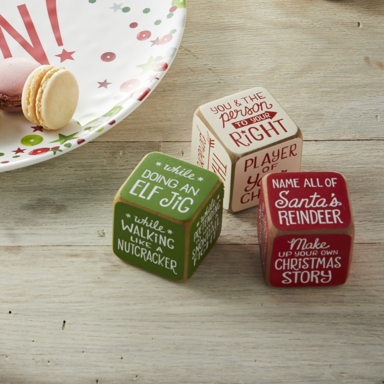 Holiday Christmas Party Starter Conversation Dice Set of 3 thumbnail