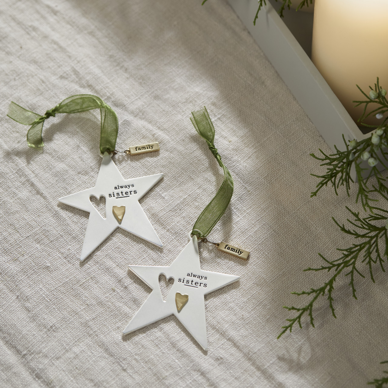 Sisters Keep, Share Ornaments Set thumbnail