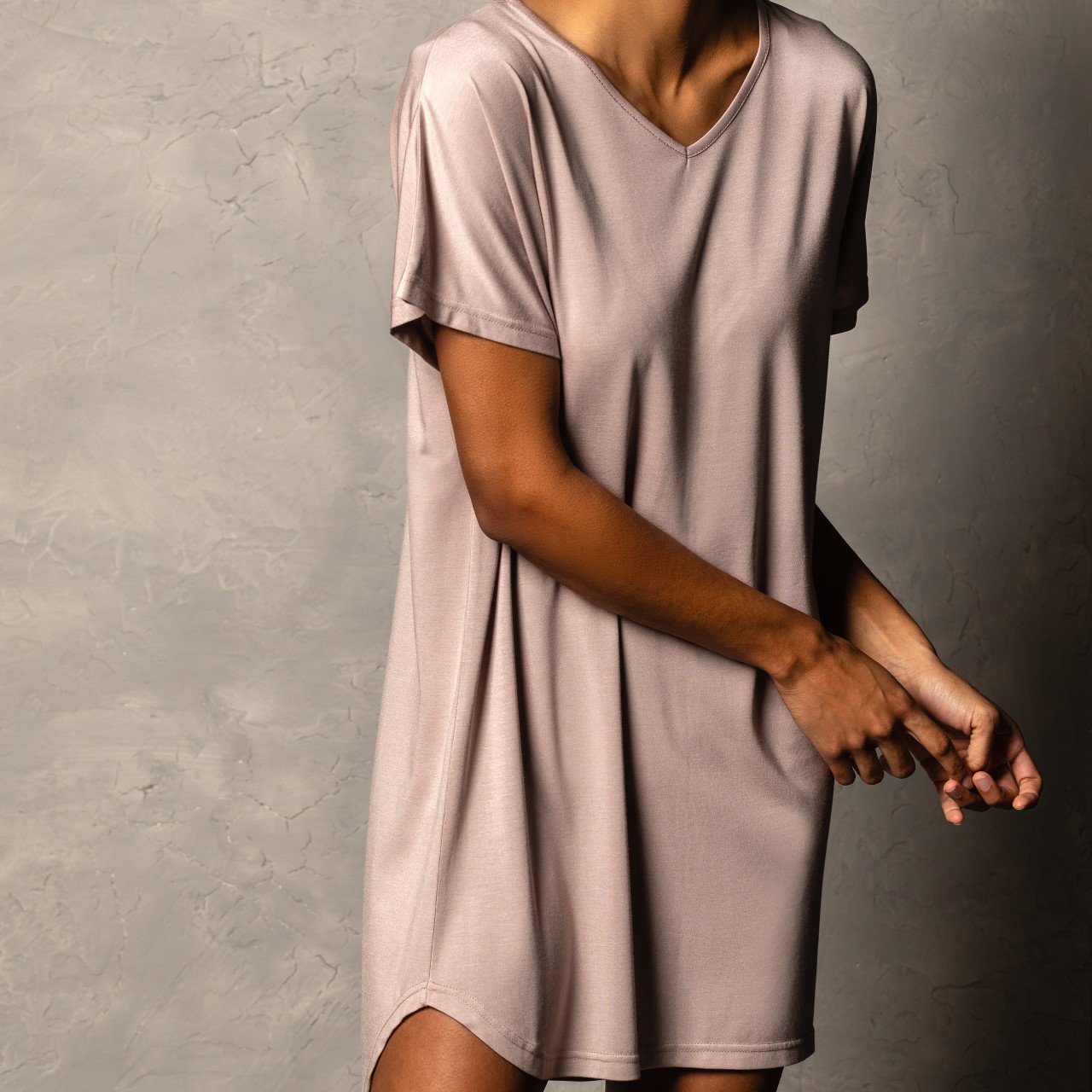 Comfort Apparel Pebble Bamboo Long Lounge Shirt thumbnail