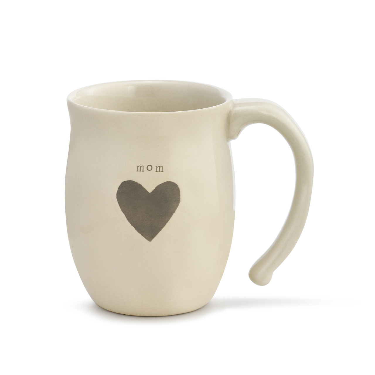 Warm Heart Ivory Stoneware Mom Heart Mug 16oz thumbnail