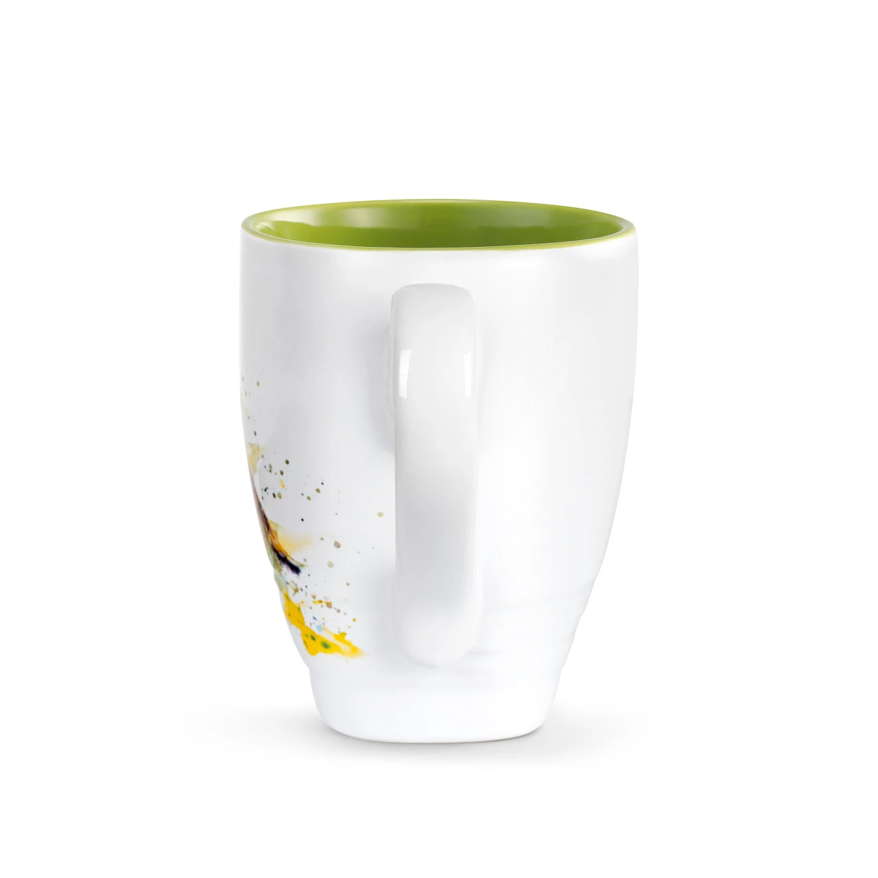 Dean Crouser Stoneware Watercolor Hummer and Flower Mug 16oz thumbnail