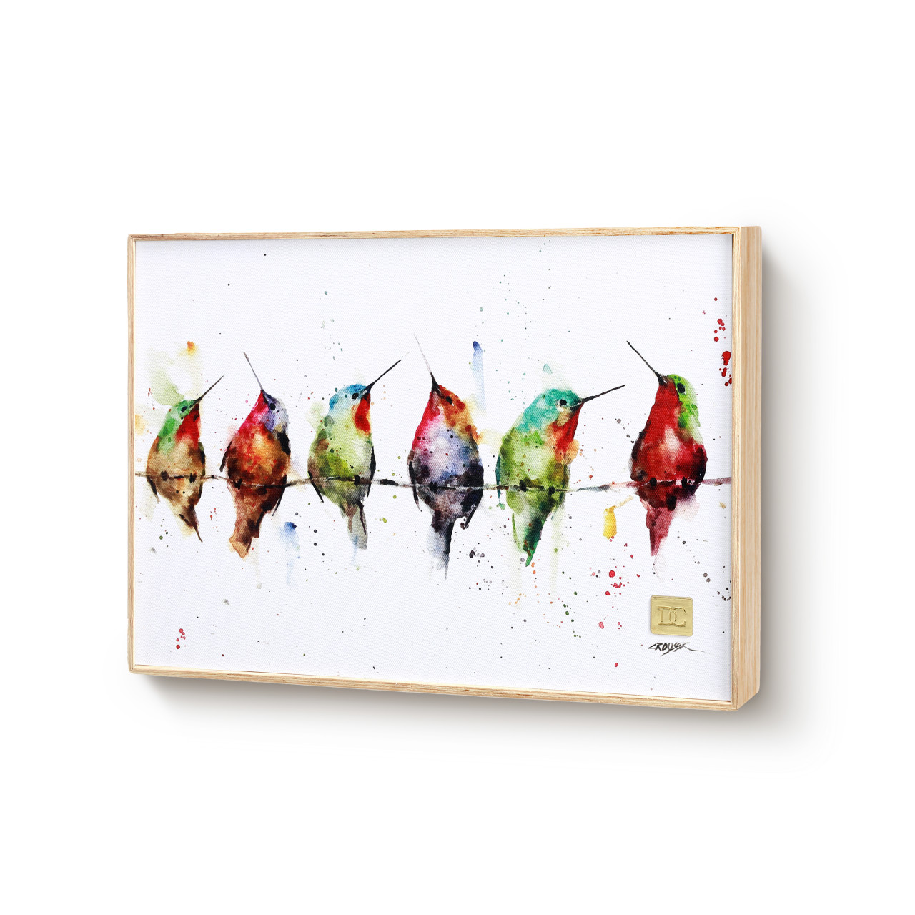 Hummers on a Wire Wall Art 12 x 8 Wall Art Canvas thumbnail