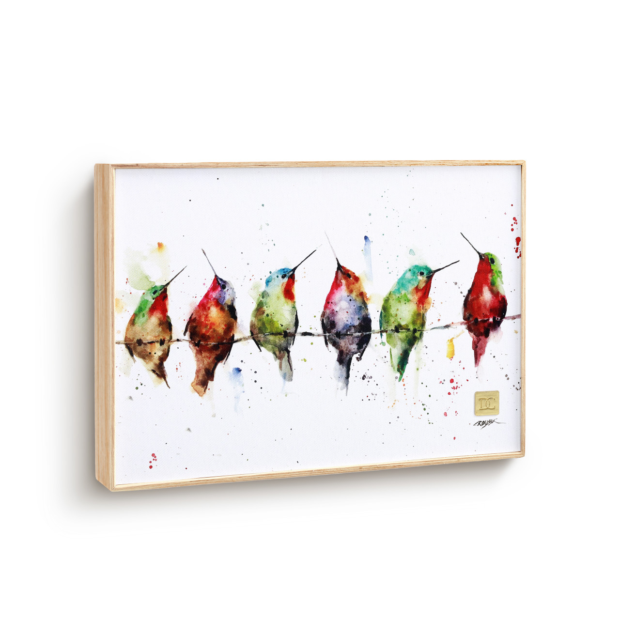 Hummers on a Wire Wall Art 12 x 8 Wall Art Canvas thumbnail