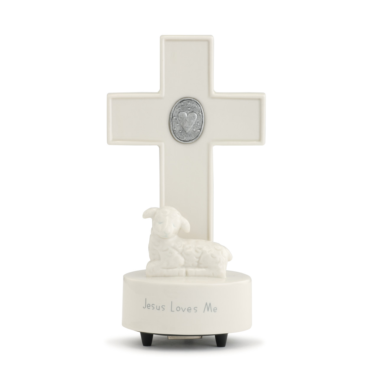 Jesus Loves Me Medallion Musical Cross thumbnail