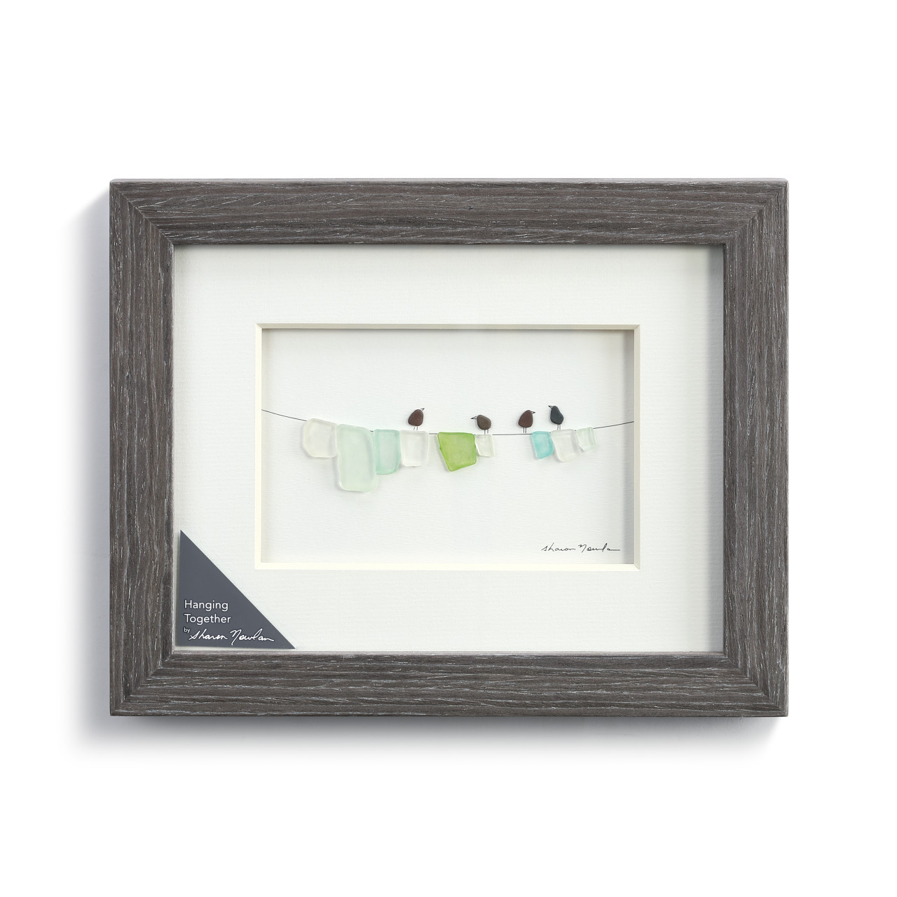 Hanging Together Wall Art Pebble Wood Frame thumbnail