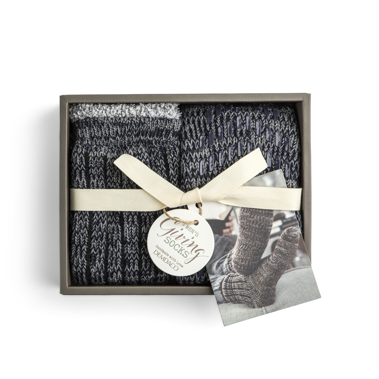 Navy Men's Slipper Socks - Giving Collection thumbnail