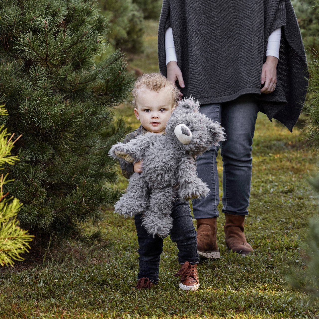 Dark Gray LOVED Bear Stuffed Animal Plush 16" thumbnail