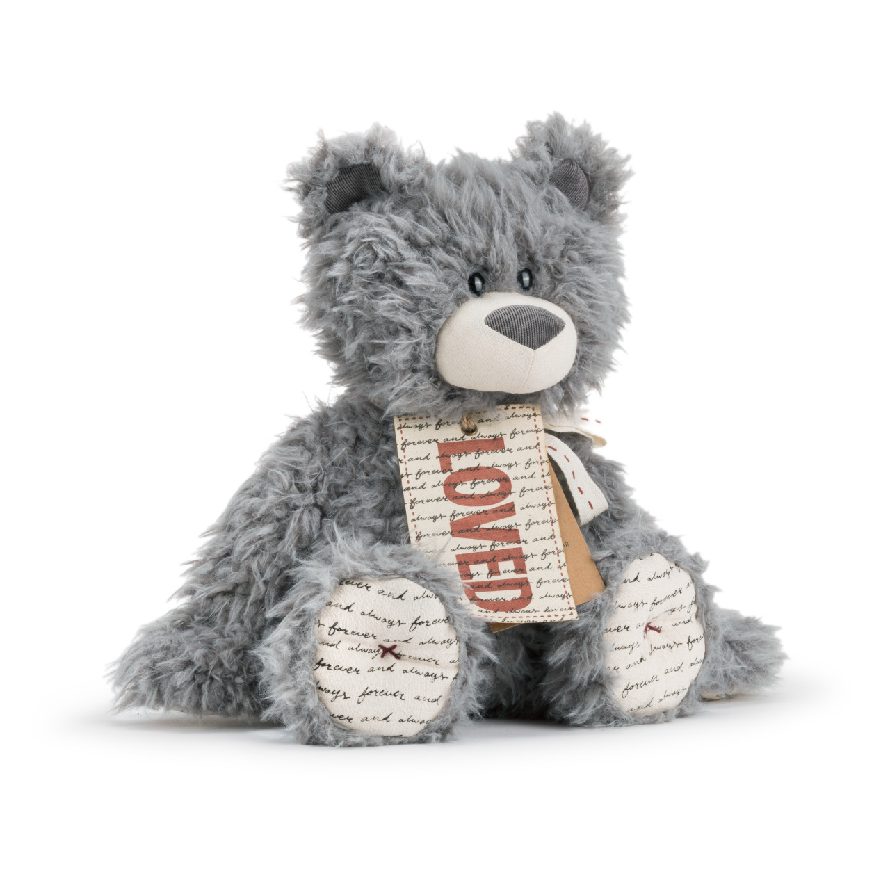 Dark Gray LOVED Bear Stuffed Animal Plush 16" thumbnail