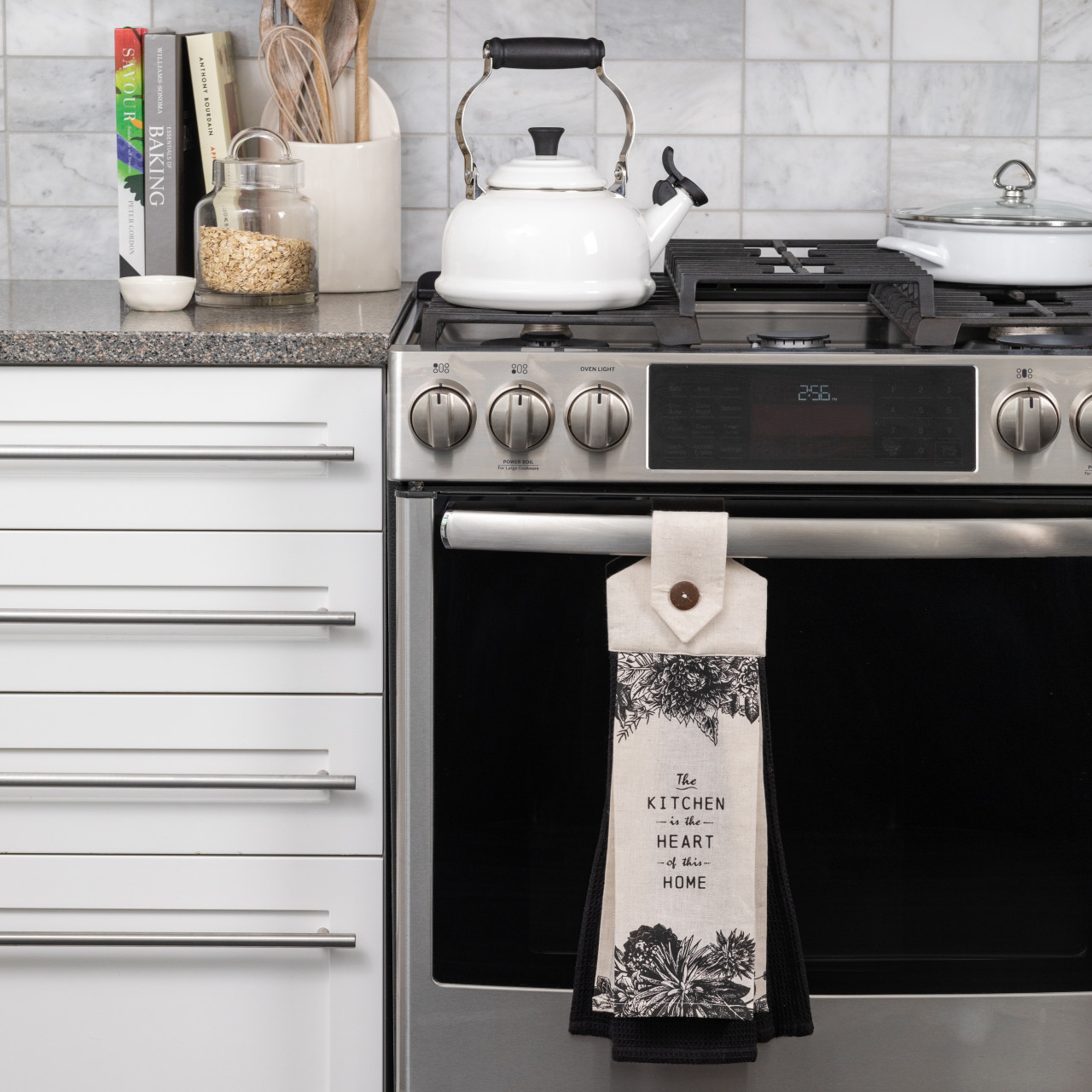 Heart of the Home Button Loop Tea Towel thumbnail