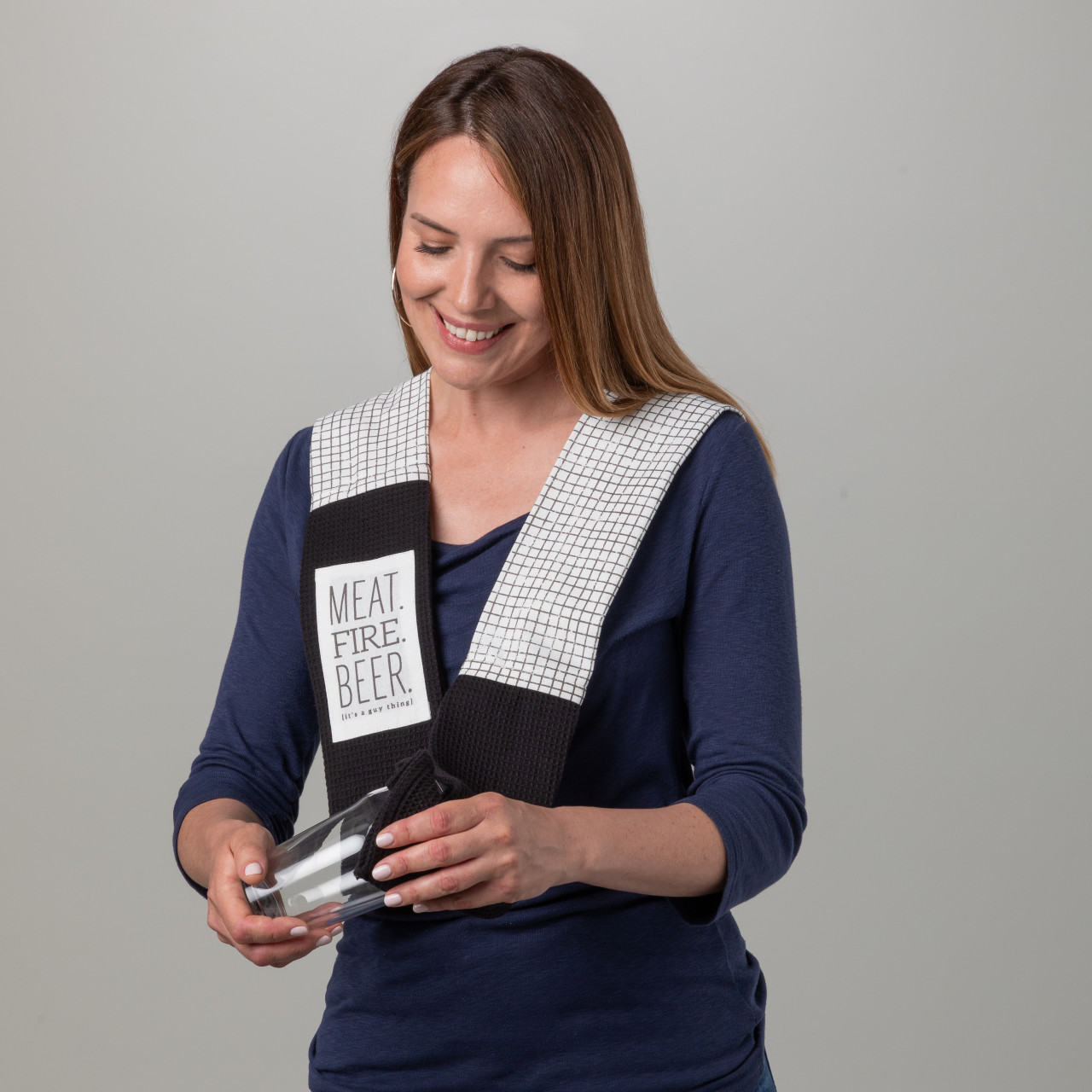 byDesign Serving Black & White It's a Guy Thing Kitchen Boa 4" x 69" thumbnail