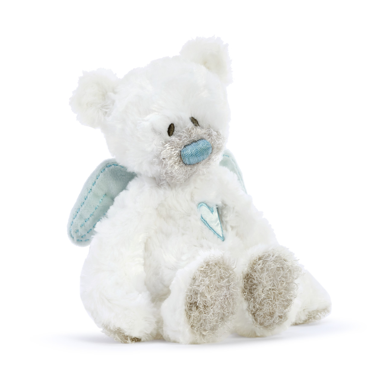 Blue Guardian Angel Bear Rattle Plush thumbnail