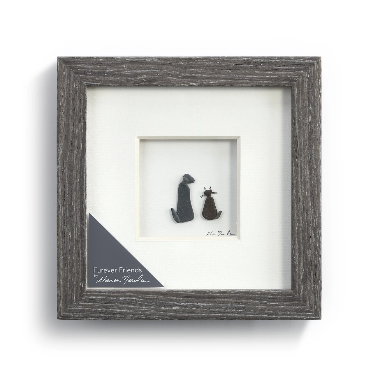 Furever Friends Wall Art Pebble Wood Frame thumbnail