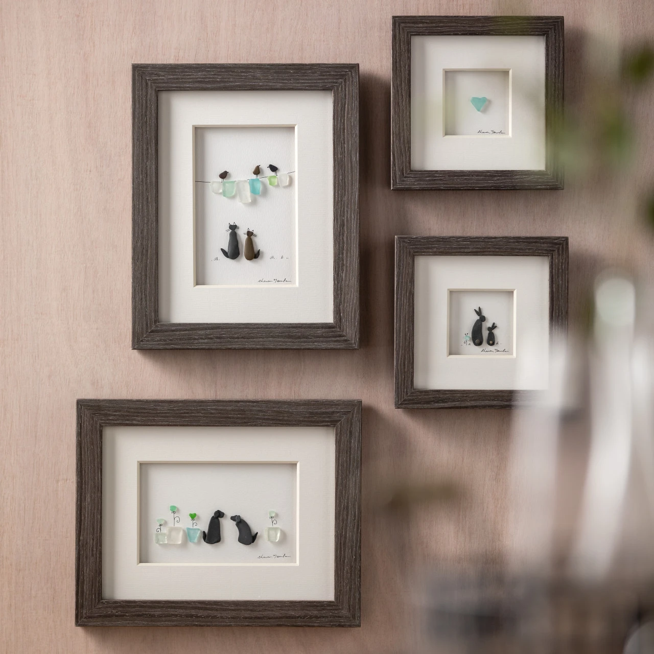 Furever Friends Wall Art Pebble Wood Frame thumbnail