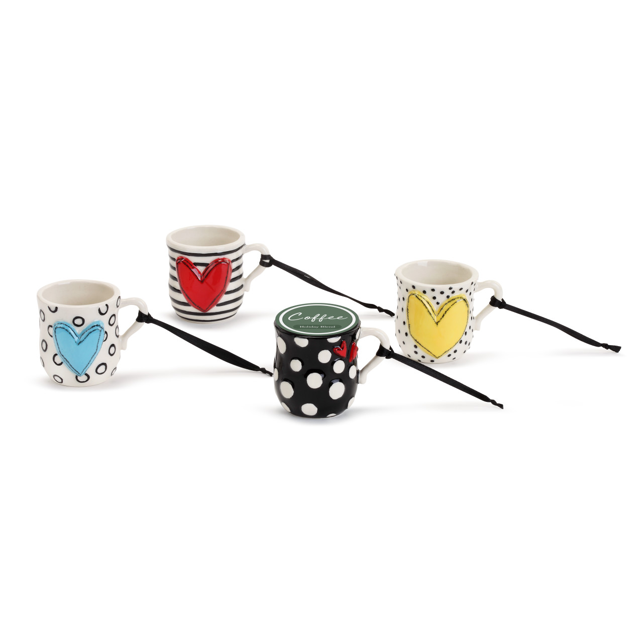Heartful Home Coffee Pod Mug Ornaments Set of 4 thumbnail