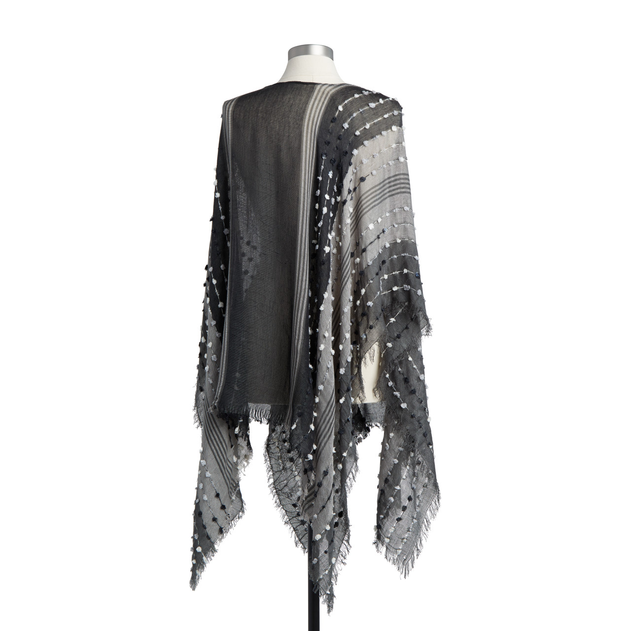 Textured Poncho - Black thumbnail