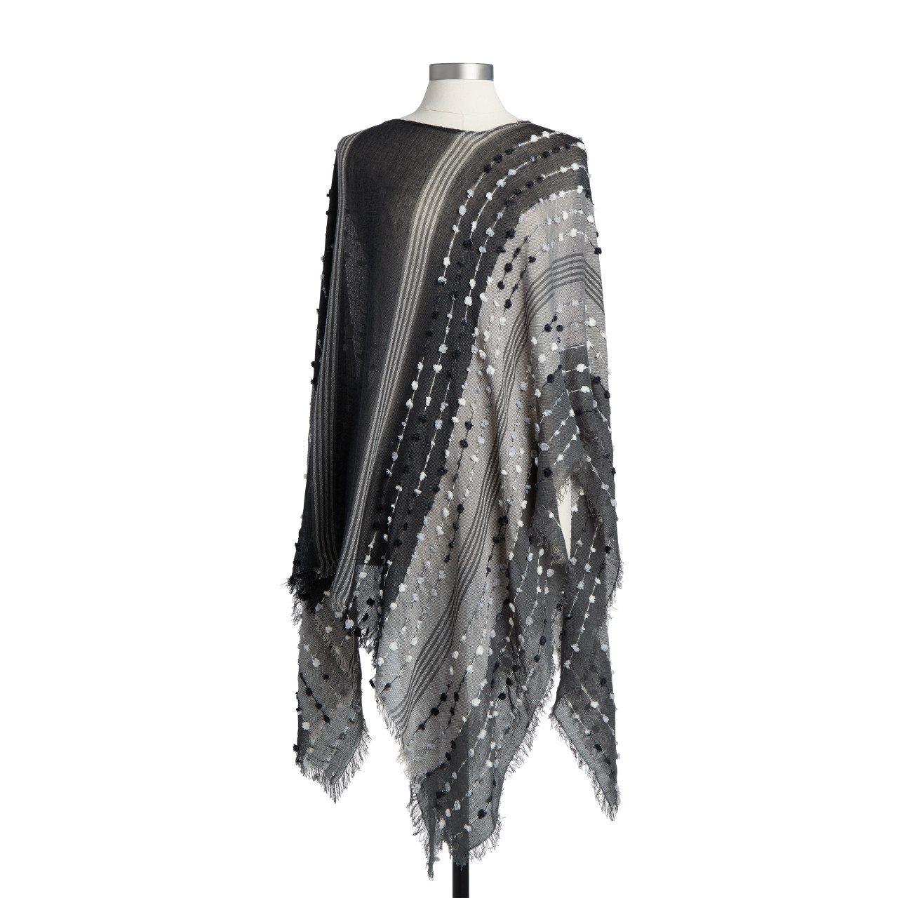 Textured Poncho - Black thumbnail