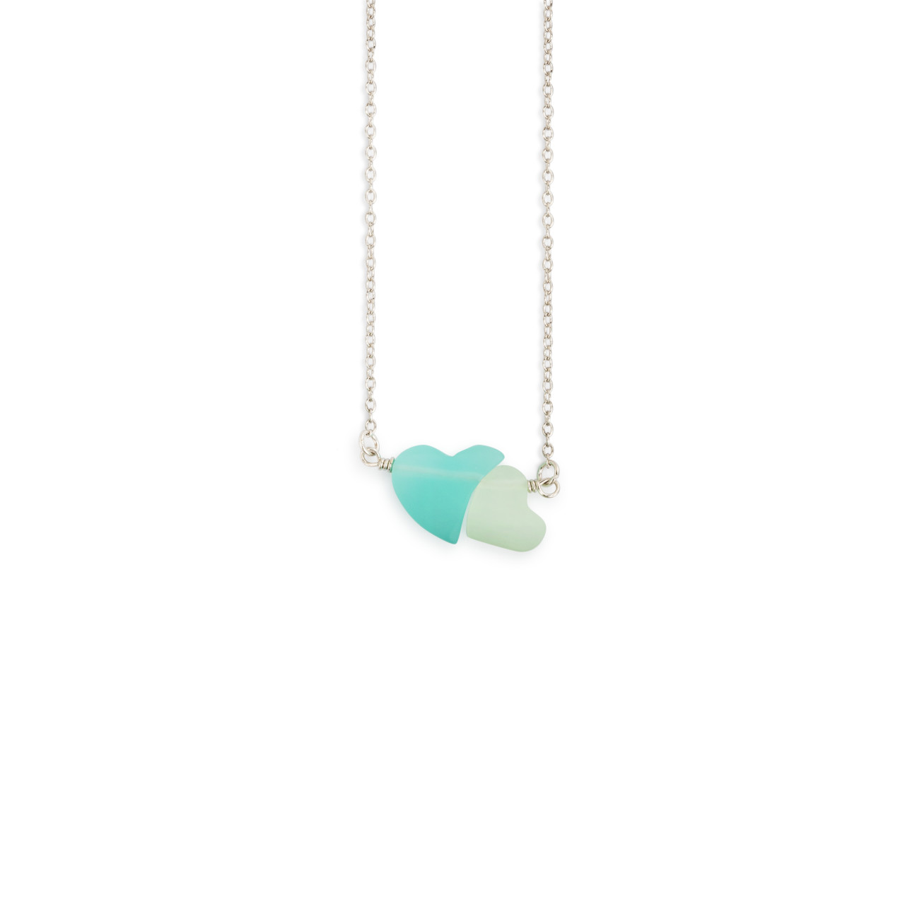 Sharon Nowlan Collection Adjustable Double Heart Necklace 18" thumbnail