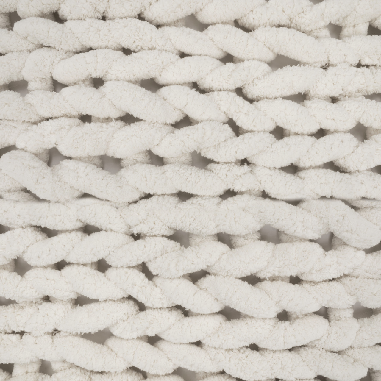 Chunky Knit Blanket - Cream thumbnail
