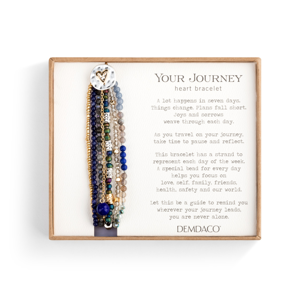 Your Journey Indigo Adjustable Beaded Love Bracelet 7" thumbnail