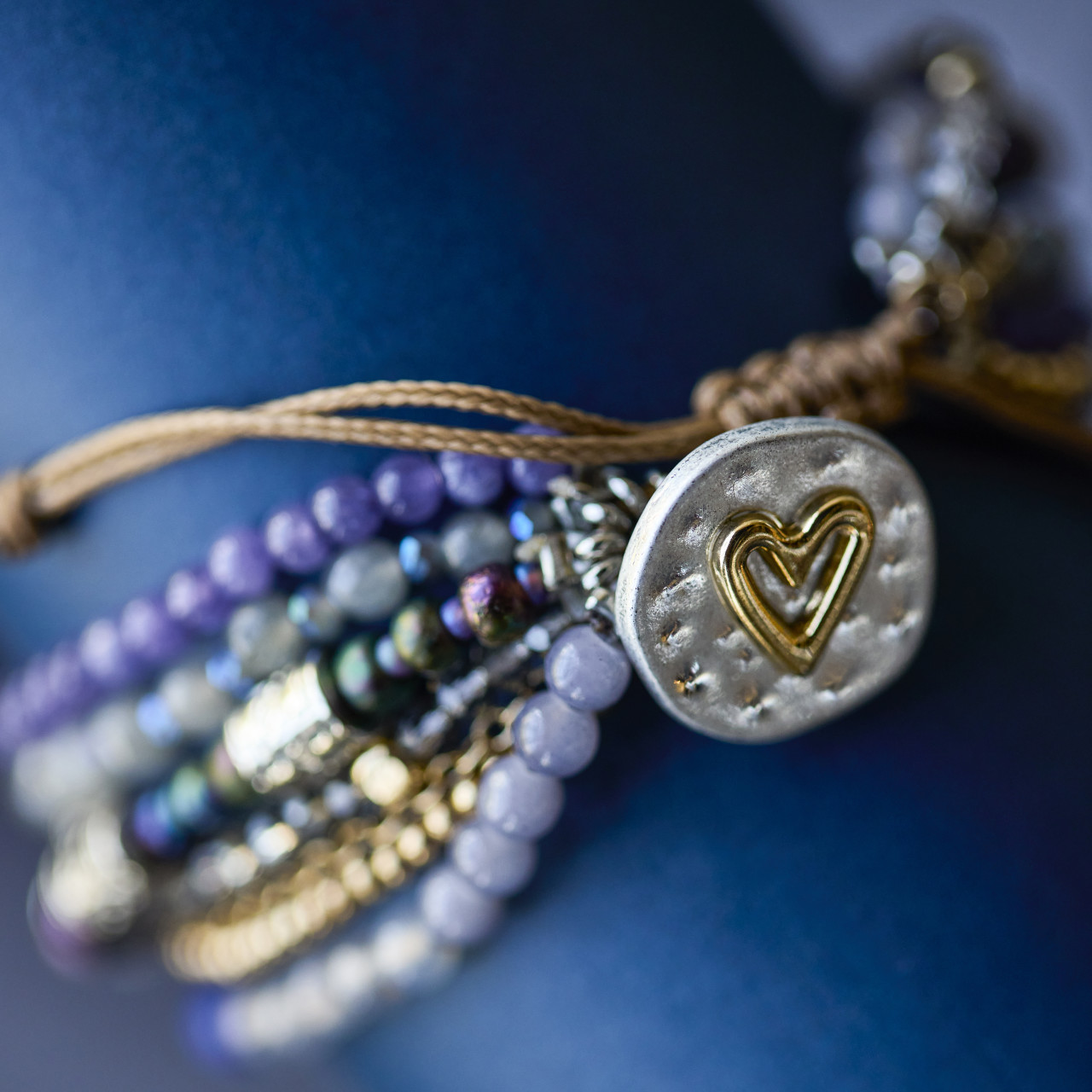 Your Journey Indigo Adjustable Beaded Love Bracelet 7" thumbnail