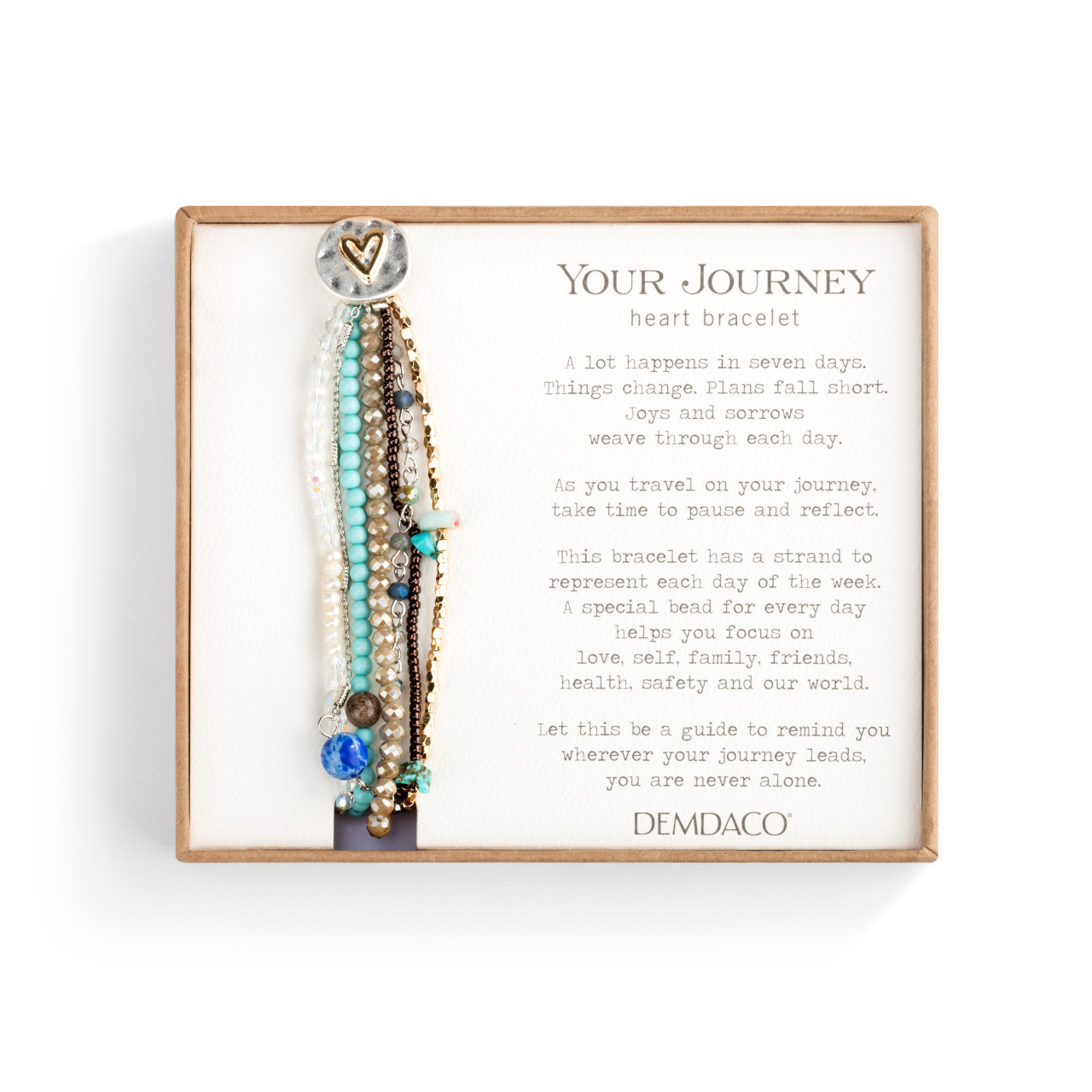 Your Journey Turquoise Adjustable Beaded Love Bracelet 7" thumbnail