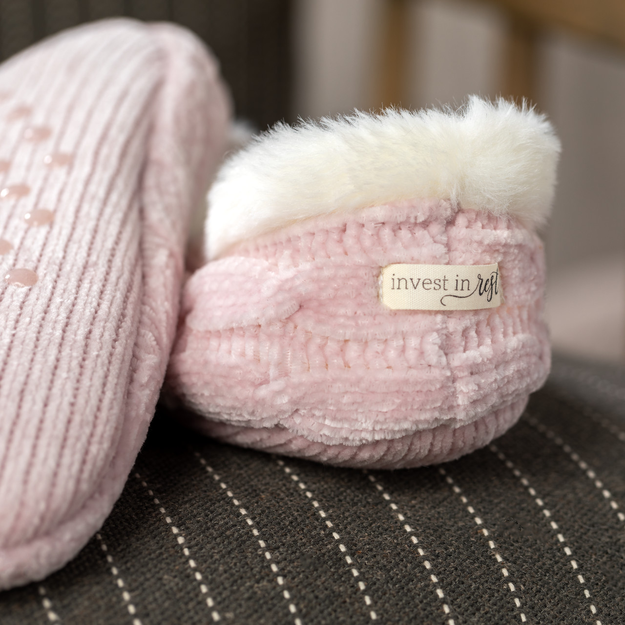 Blush Chenille Slippers thumbnail