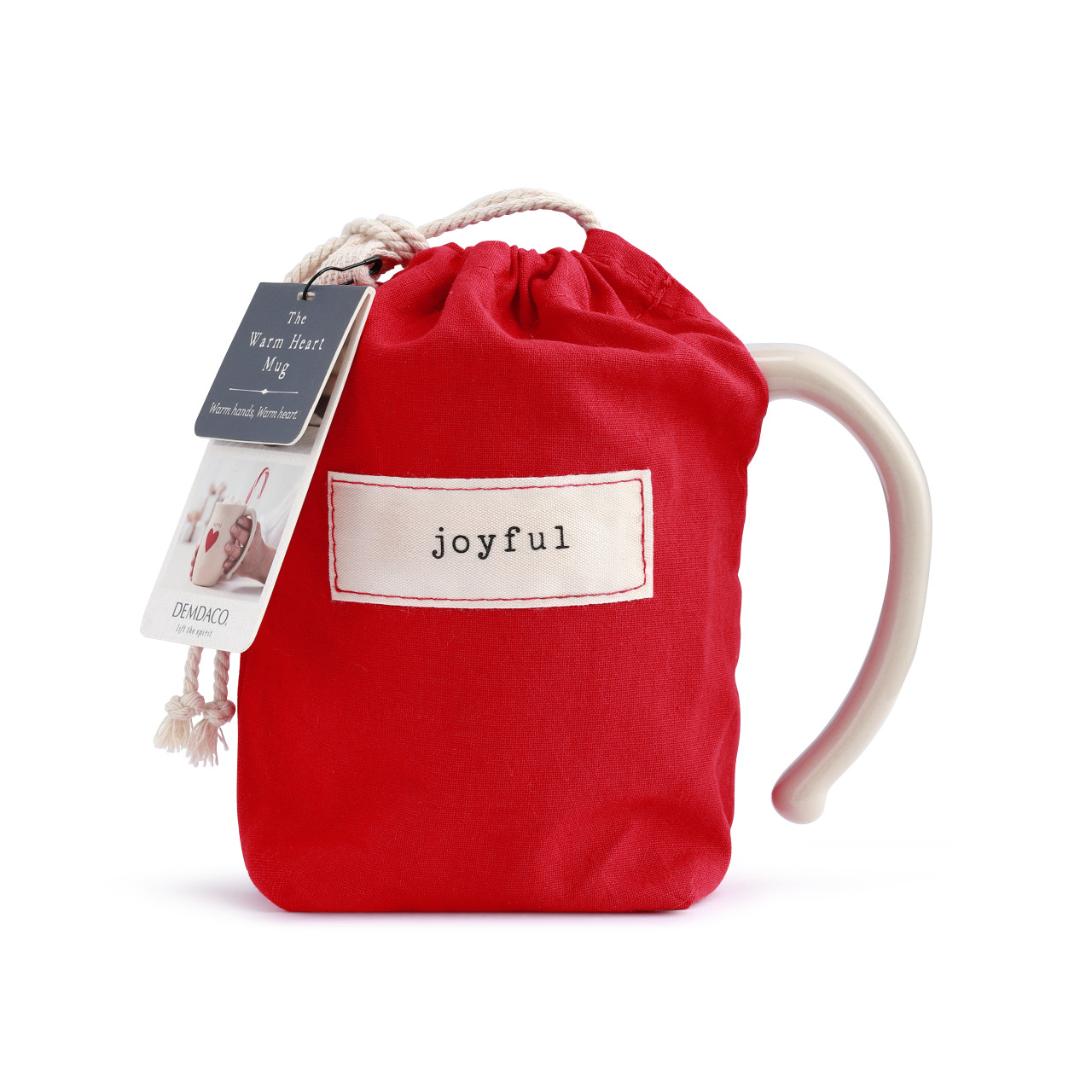 Warm Heart Ivory Stoneware Joyful Heart Mug 16oz thumbnail