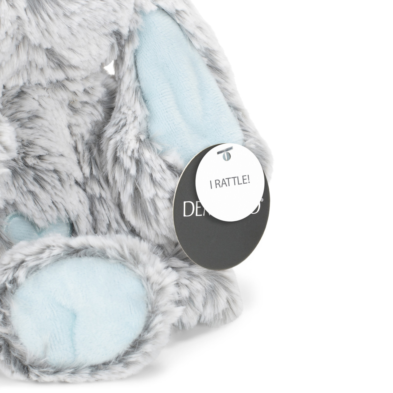 Luxurious Elephant Rattle - Blue - Nursery Keepsake thumbnail