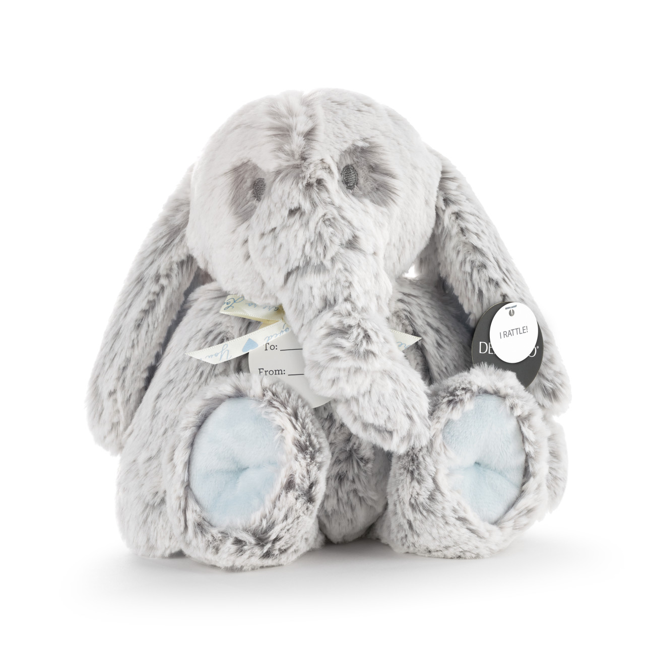 Luxurious Elephant Rattle - Blue - Nursery Keepsake thumbnail