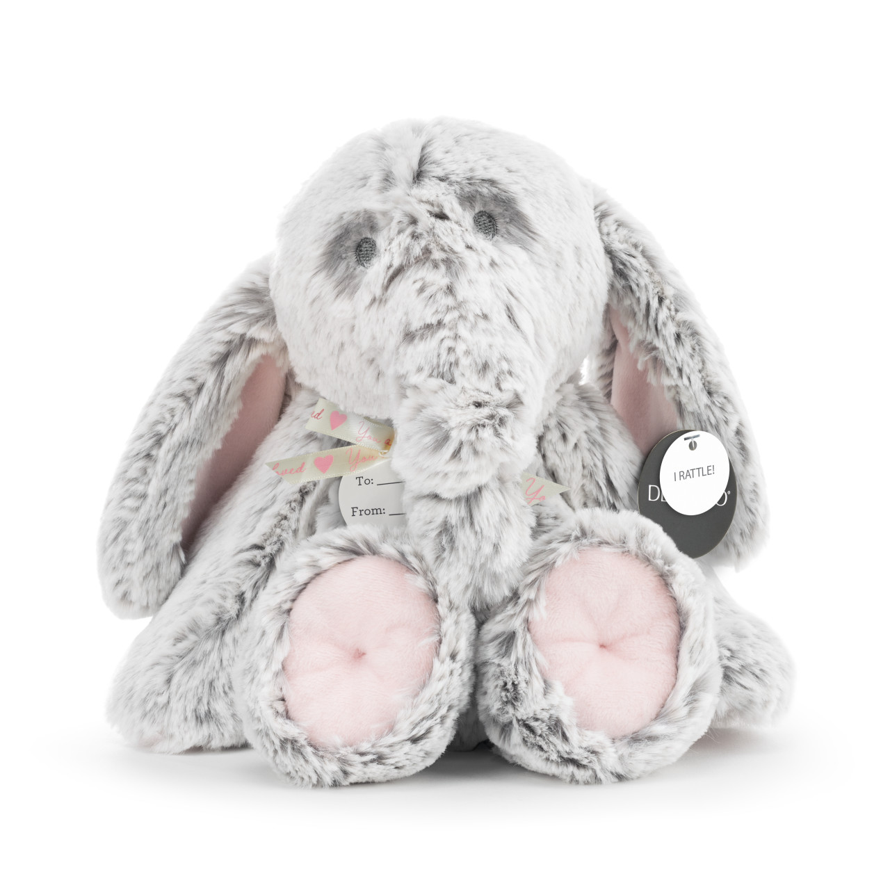 Luxurious Elephant Rattle - Pink - Nursery Keepsake thumbnail
