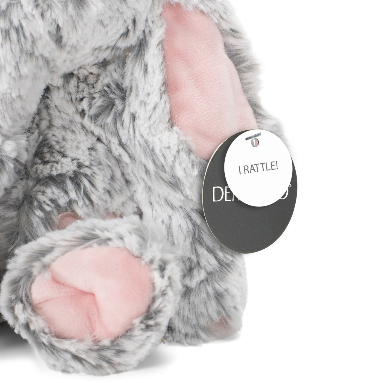 Luxurious Elephant Rattle - Pink - Nursery Keepsake thumbnail