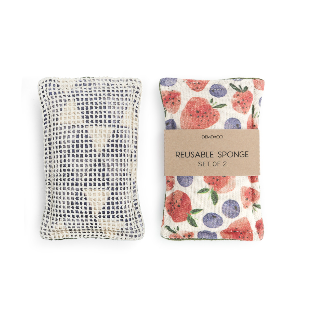 Strawberries Kitchen Sponge - Set of 2 - Reusable thumbnail