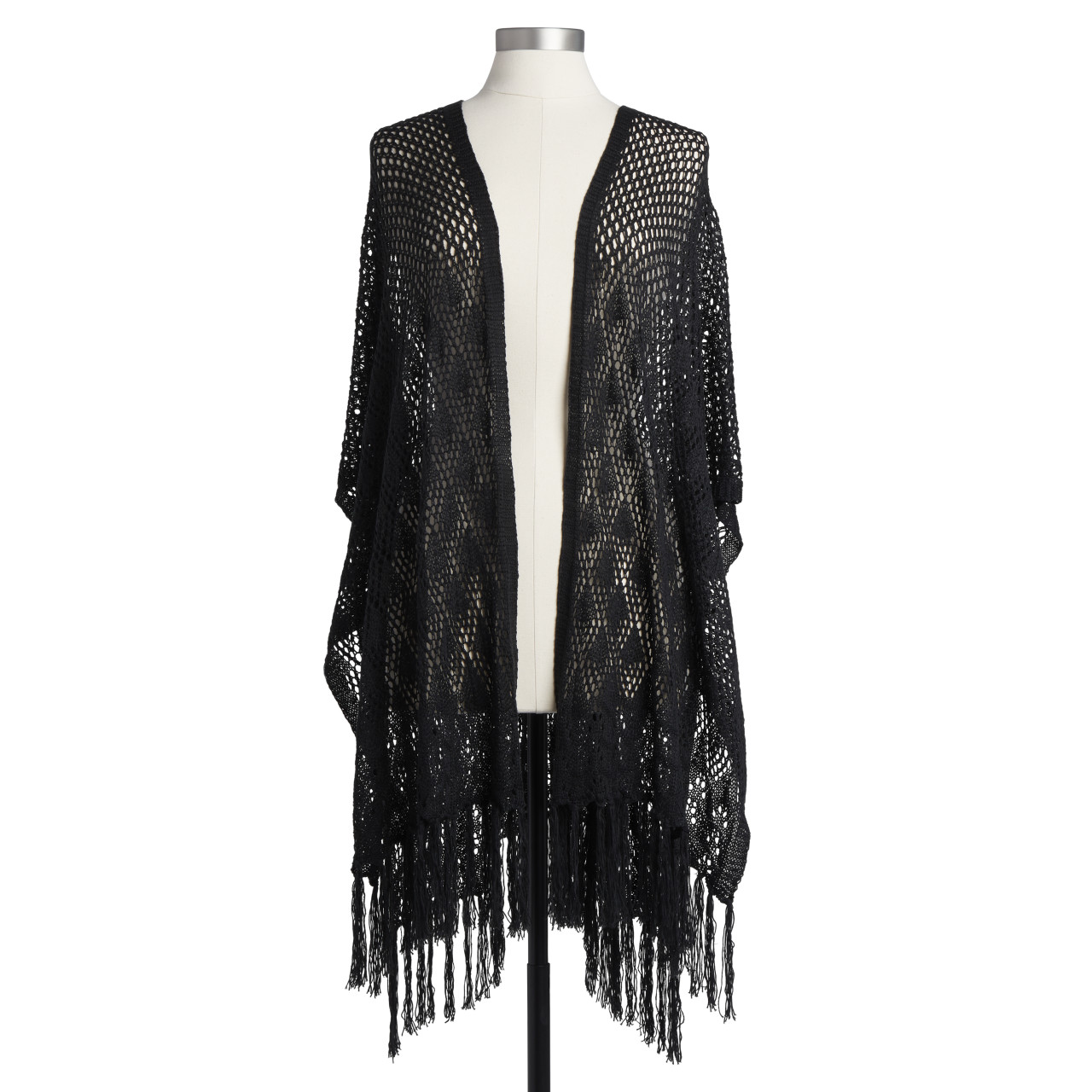 Crochet Duster - Black thumbnail