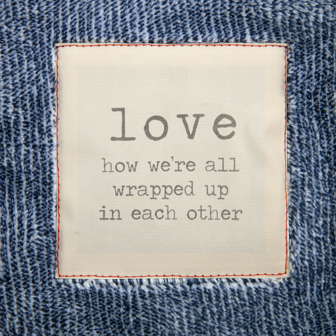 Together Time You & Me Love Blue Foot Pocket Blanket 60" x 70" thumbnail