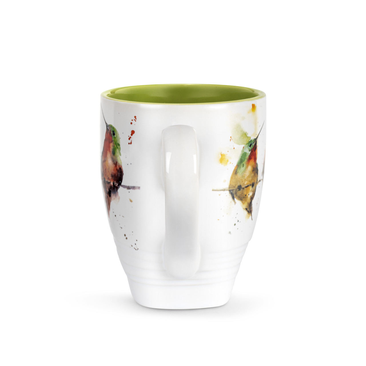 Dean Crouser Stoneware Watercolor Hummers on a Wire Mug 16oz thumbnail