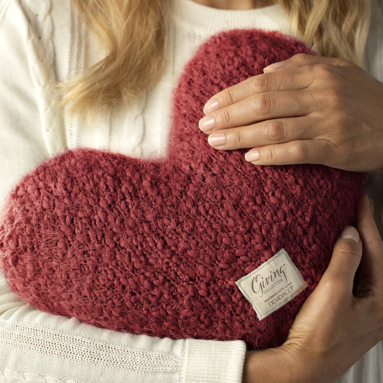 Red Giving Heart Weighted Pillow thumbnail